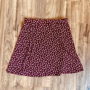 Tillys Red Floral Mini Flip Skirt Size M